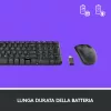 Logitech Wireless Combo MK220 - Toetsenbord-muisset - draadloos - 2,4 GHz - Italiaans - Donkergrijs (920-003721)