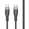 FIXED FIXDB-CC2-BK gevlochten USB-C/USB-C-kabel, 2 m, 100 W