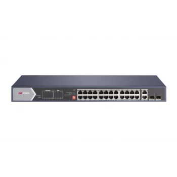 Hikvision DS-3E0528HP-E netwerklinks unmanaged Gigabit Ethernet (10/100/1000) PoE-ondersteuning blauw