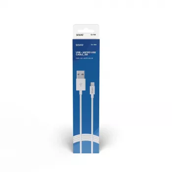 USB-kabel SAVIO CL-124 USB 2.0, USB A naar Micro-USB B, 2 m, wit