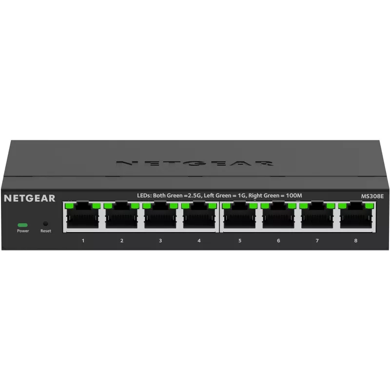 NETGEAR MS308E unmanaged 2.5G Ethernet (100/1000/2500) zwart