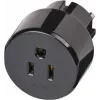 Reisadapter VS, Japan/geaarde stekker, stopcontactadapter zwart