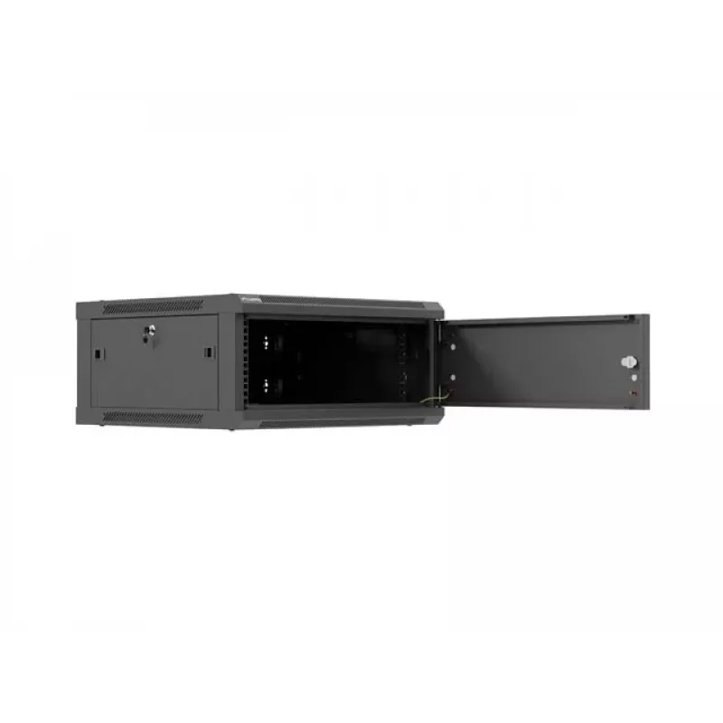 Wandmontabele 19 inch netwerkkast LANBERG 4U 600×600 mm, zwart