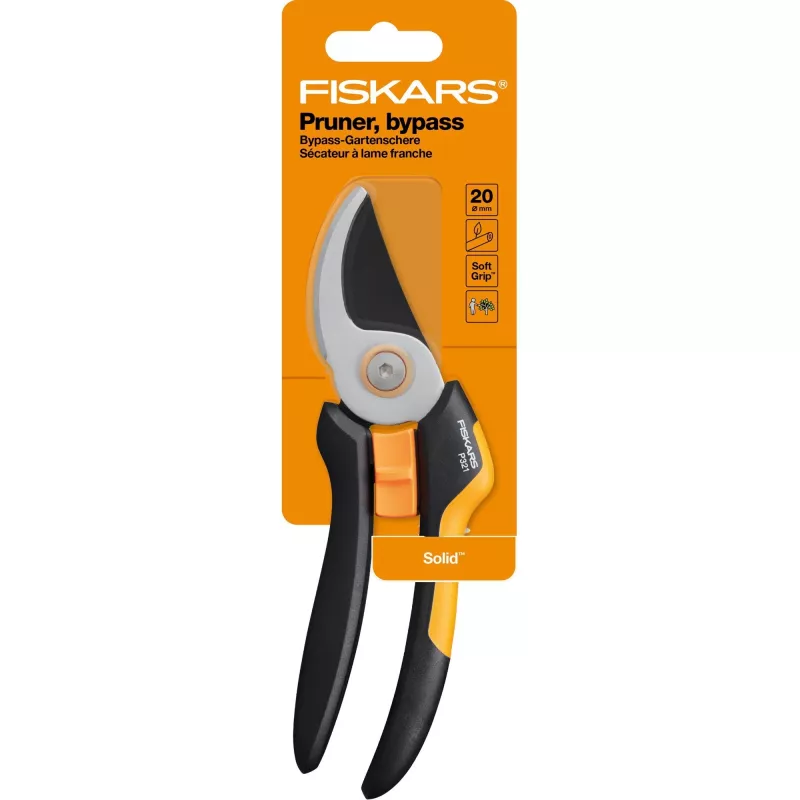 Fiskars Solid M P321 tuinschaar bypass zwart, oranje