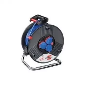 Verlengkabel hugo brennenstuhl 25 m AT-N05V3V3-F 3G1,5 met 3 AC-stopcontacten, IP44