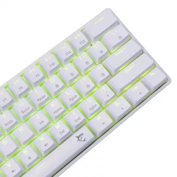 Bedraad mechanisch toetsenbord White Shark Shinobi-2 (GK-004221) — blauwe schakelaars, wit, US-layout