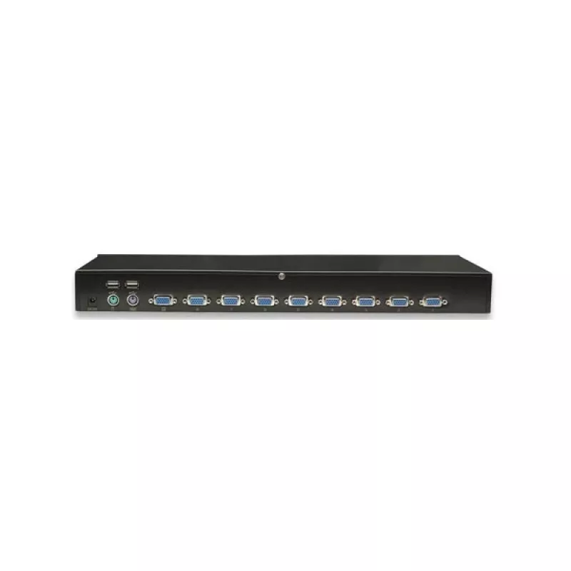 Intellinet 8-poorts rackmount KVM-switch, combo USB + PS/2, on-screen-display, kabels meegeleverd (Euro 2-pins stekker)