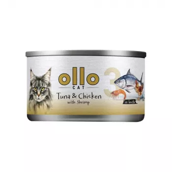 Ollo tonijn & kip met garnalen in bouillon nr. 3 70g
