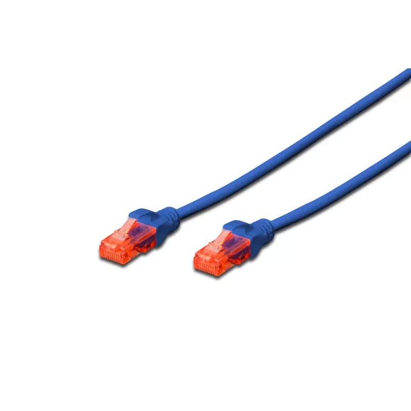 Netwerkkabel Digitus CAT 6 U/UTP RJ-45 Cat6 0,25 m blauw