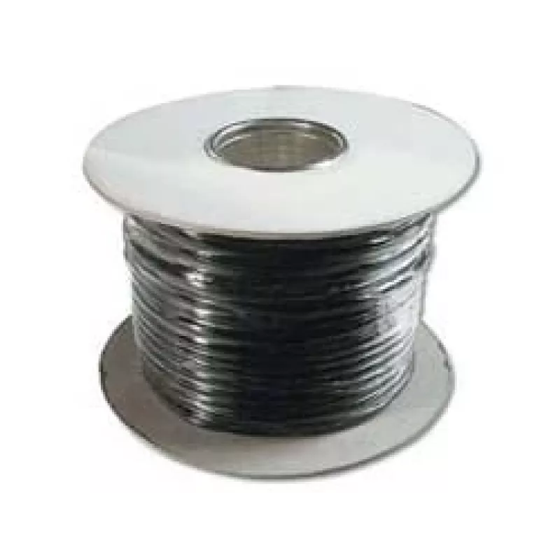 DIGITUS AK-460700-100-S platte telefooninstallatiekabel, 4-aderig, 100 m, zwart