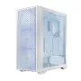 Pc-behuizing LOGIC Dart Pro Midi ARGB wit — midi tower, ATX, 456×200×385 mm, max. GPU 34 cm, CPU-koelerhoogte 155 mm, 3x120mm voor + 1x120mm achter, USB 3.0 x2, USB-C x1