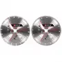 Diamantschijvenset voor haakse slijper EINHELL 230×22,23×1,8 mm, turbokrans, 2 stuks