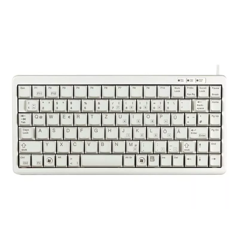 CHERRY Compact, combo (USB + PS/2) toetsenbord office USB + PS/2 QWERTY grijs