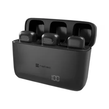 NATEC Hopper Black lavalier-/clipmicrofoon