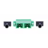 Extralink SC/APC duplex-adapter, singlemode, groen
