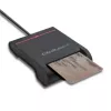 ID-kaartlezer QOLTEC smartchip-ID-kaartlezer — USB, zwart, 84,5×65×16 mm, 63 g