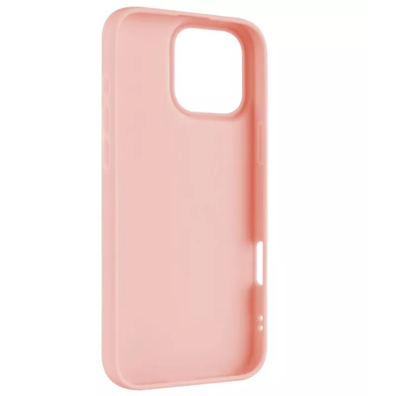 Beschermend rugdeksel FIXED voor Apple iPhone 16 Pro Max, gerubberd oppervlak, roze