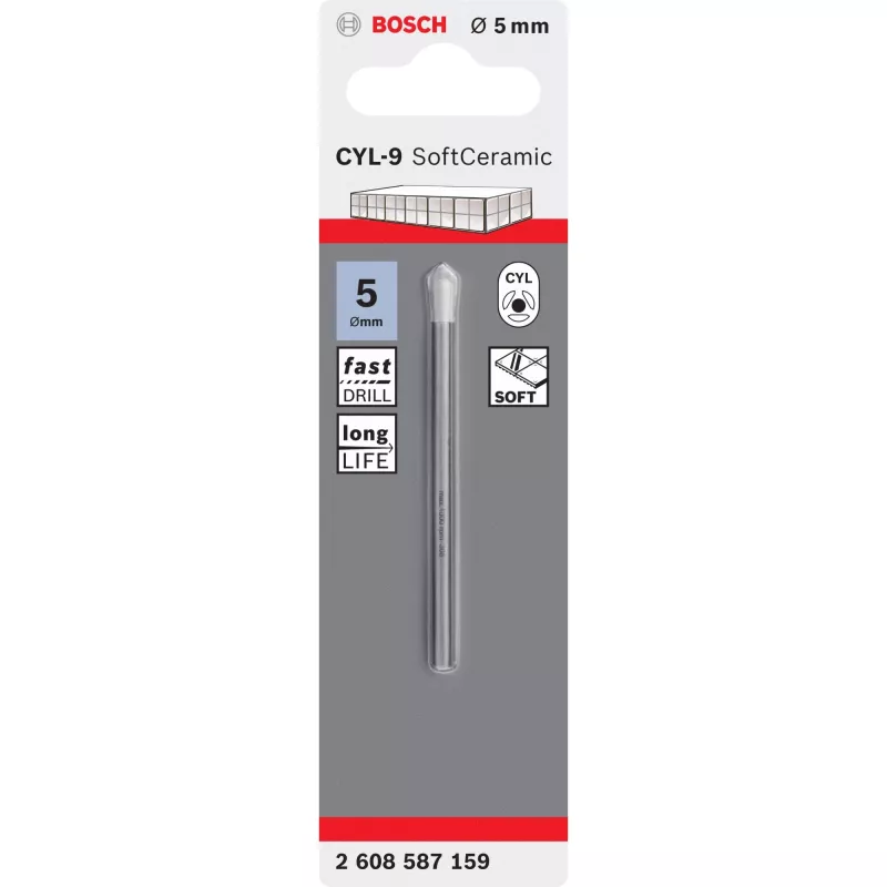 Boor Bosch CYL-9, 5 mm diameter, 70 mm lengte, per stuk