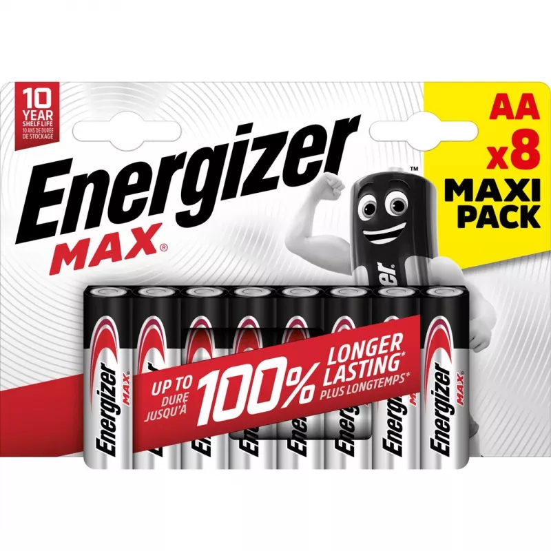 Energizer batterijen Alkaline Max AA LR6, 8 stuks, ecopack