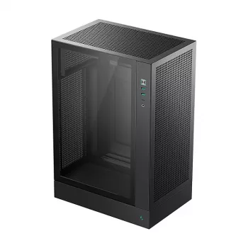 PC-behuizing DeepCool CH170 PLUS tower zwart – micro-ATX/mini-ITX, gehard glas, USB-C, voeding boven