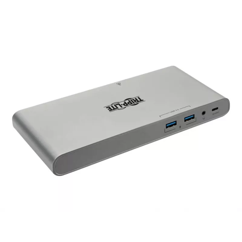 Eaton Tripp Lite USB-C-dock, triple display - 4K HDMI/DisplayPort, VGA, USB 3.2 Gen 1, USB-A/USB-C-hub, GbE, 100W PD-opladen, International Power Cables - dockingstation - USB-C