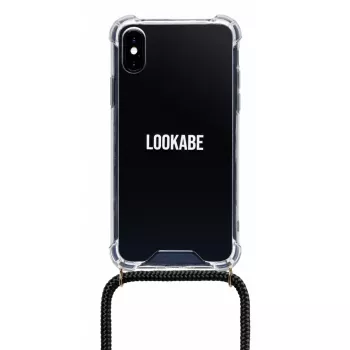 Lookabe telefoonhoesje met ketting voor iPhone X/XS, goud/zwart