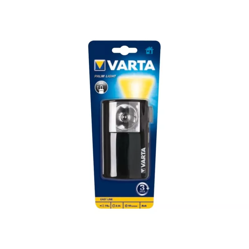 Handzaklamp Varta Palm Light 3R12 zwart