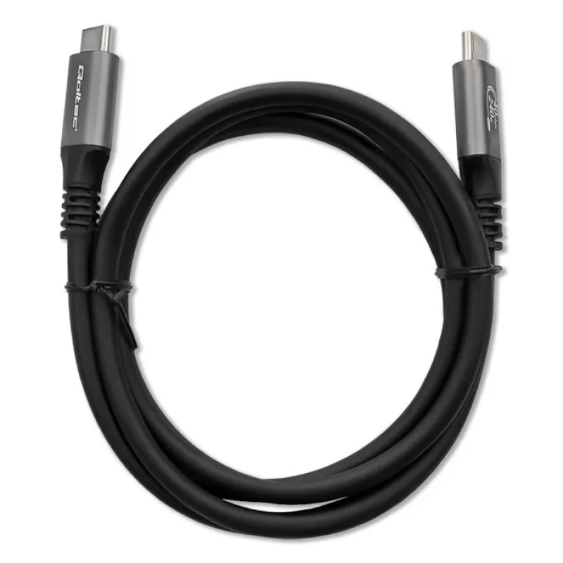 USB-C-kabel QOLTEC USB4 240 W voor Thunderbolt 3/4, 40 Gbit/s, 240 W stroomvoorziening