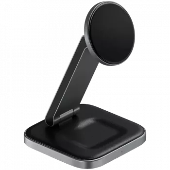 SATECHI 3-in-1 opvouwbaar Qi2 draadloos oplaadstation (Space Gray) met Type-A-, C-, G-stekkers