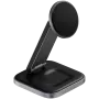SATECHI 3-in-1 opvouwbaar Qi2 draadloos oplaadstation (Space Gray) met Type-A-, C-, G-stekkers