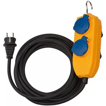 Stroomverlengsnoer Brennenstuhl 1169200010 5m 4 AC-stopcontacten Binnen Geel