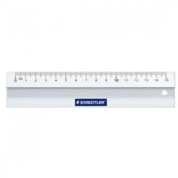 Bureaulineaal Staedtler Mars 563 150 mm Aluminium Wit