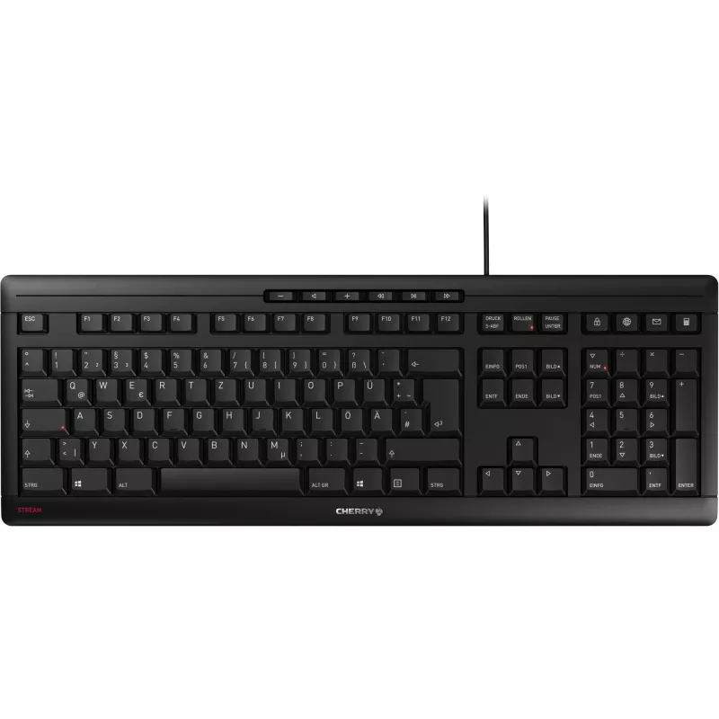CHERRY STREAM JK-8500DE-2 officetoetsenbord USB QWERTZ Duits zwart