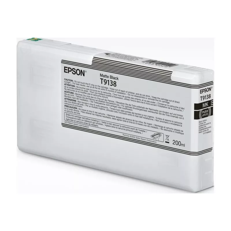 Inktpatroon Epson T9138 matzwart 200 ml – matzwarte inktpatroon