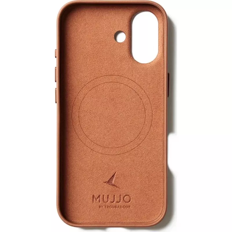 Mujjo Full Leather Case MagSafe hoes voor iPhone 17 bruin