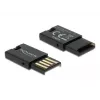DeLOCK USB 2.0 kaartlezer zwart Micro SD MicroSDHC MicroSDXC 480 Mbit/s
