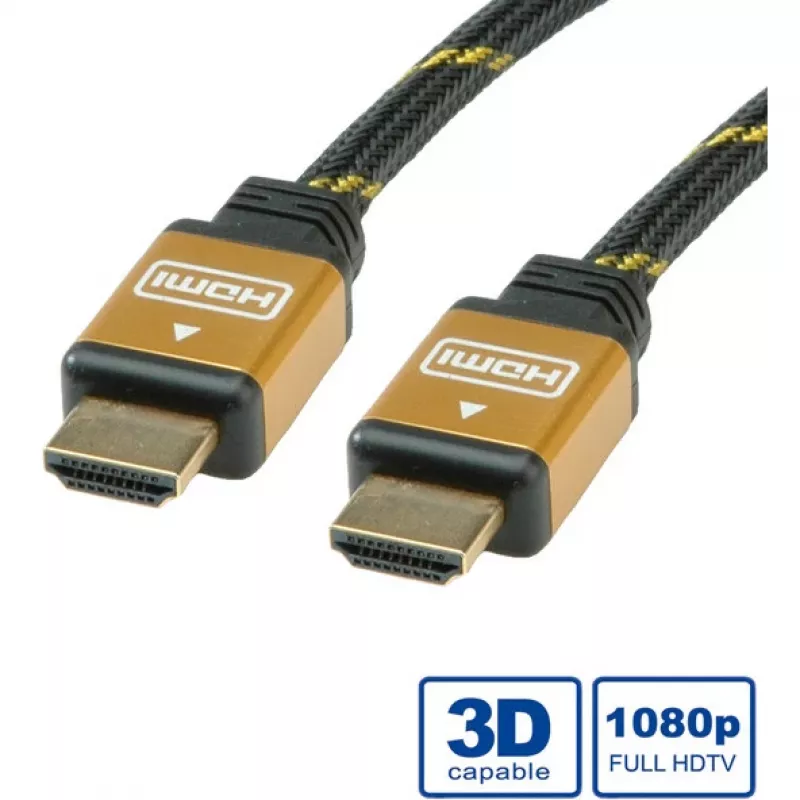 HDMI-kabel ROLINE GOLD HDMI M – HDMI M 15 m