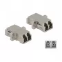Optische vezelkoppeling DeLOCK LC Duplex female naar LC Duplex female singlemode metaal