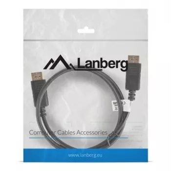 Lanberg DisplayPort-kabel 19 pin V1.2 4K, 1M | CA-DPDP-10CC-0010-BK | DisplayPort naar DisplayPort