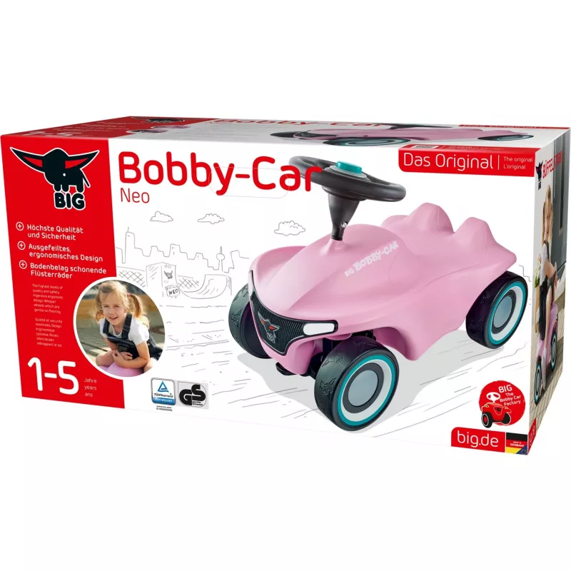 Loopauto Simba‑Dickie BIG Bobby‑Car‑Neo Rosé, duw- en voertuig voor kinderen (roze)