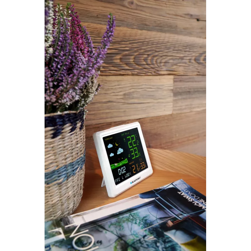 Weerstation BLAUPUNKT WS25WH – binnen-/buitenmetingen, draadloze sensoren