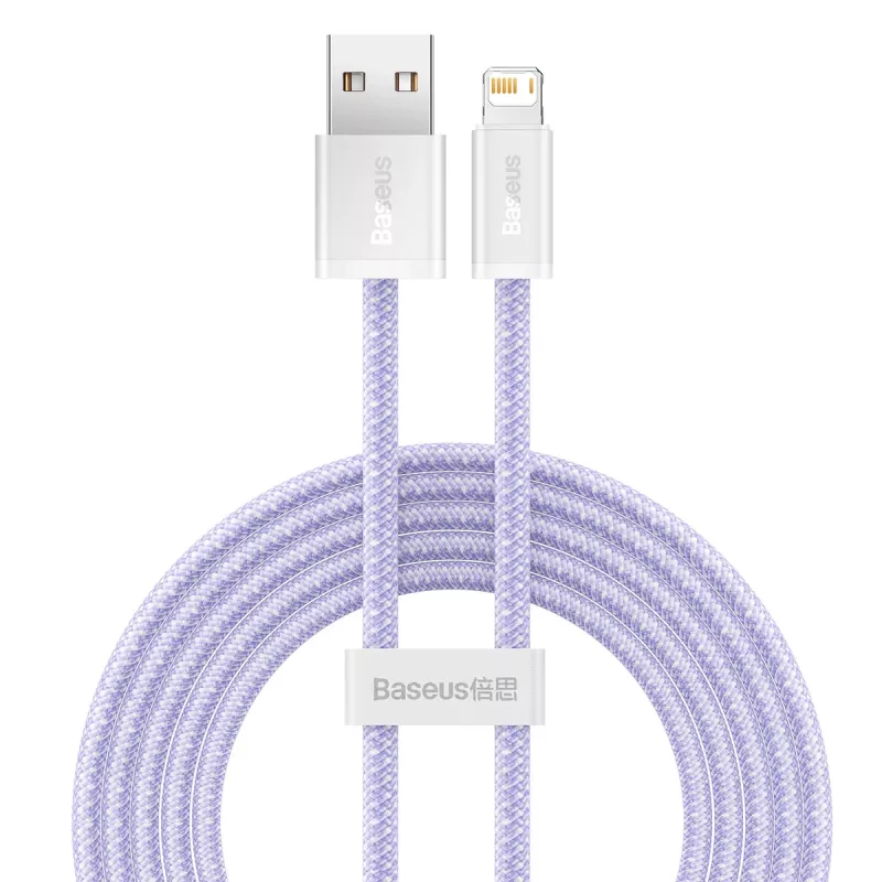 Baseus Dynamic kabel USB naar Lightning, 2,4 A, 2 m (paars)