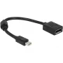 DisplayPort-kabel DeLOCK 65554 Mini DisplayPort 0,21 m zwart