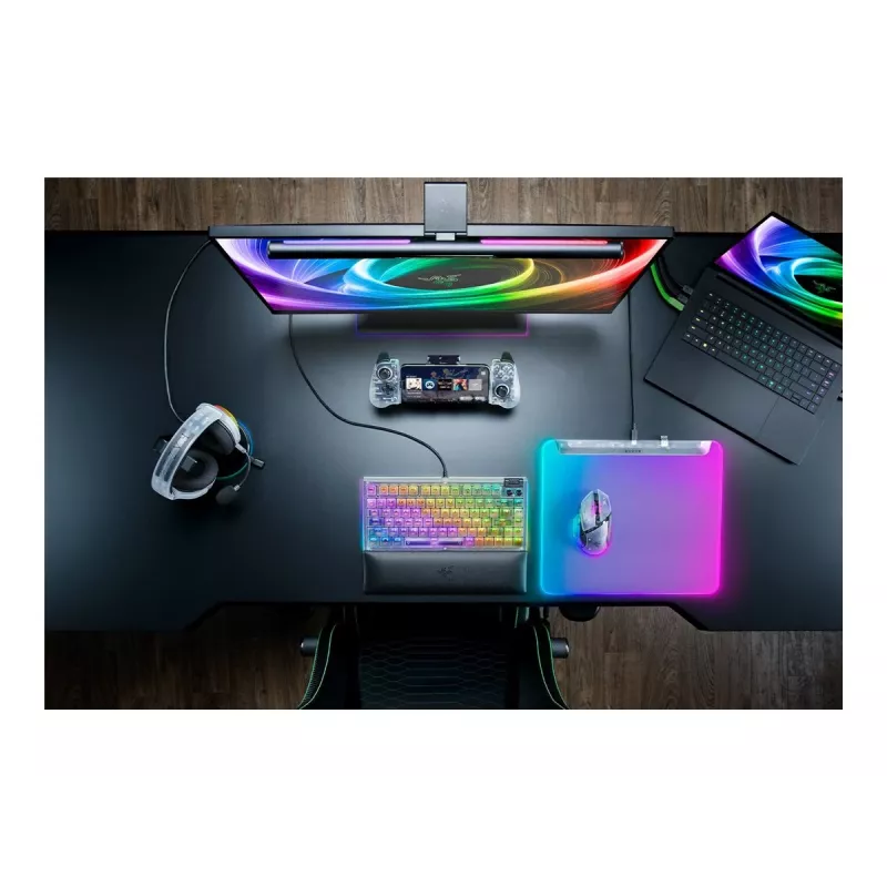 Gaming-muispad Razer Firefly V2 Pro White – RGB-achtergrondverlichting, USB-gevoed, antislipbasis