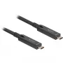 Active Optical USB-C 8K-video + data + PD-kabel (zwart, 15 meter, PD 60 watt)