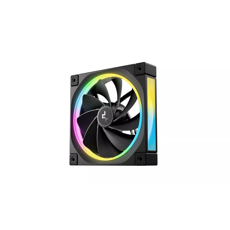 DeepCool FL12R 3-in-1 120 mm behuizingsventilatoren (3 stuks), Reverse, 4-pins PWM, 500-2150 tpm, FDB, zwart