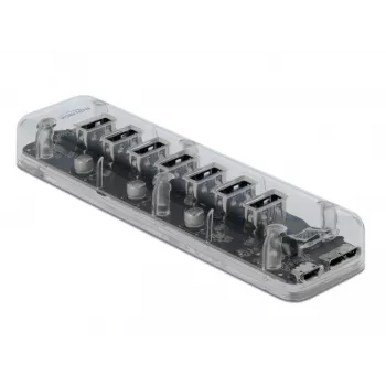 USB-hub DeLOCK 64088 transparant USB 3.2 Gen 1 Micro-B