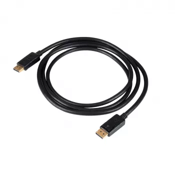 Akyga AK-AV-10 DisplayPort-kabel, stekker/stekker, vergulde stekkers, 1,8 m, zwart