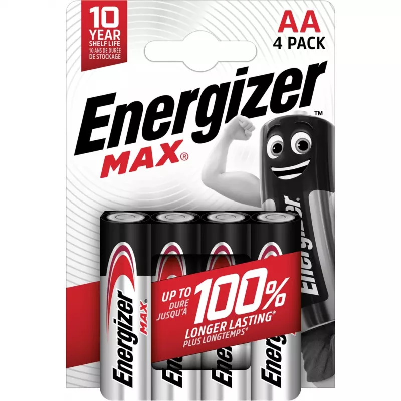 Batterij Energizer Max AA wegwerp-alkalinebatterij, 1,5 V