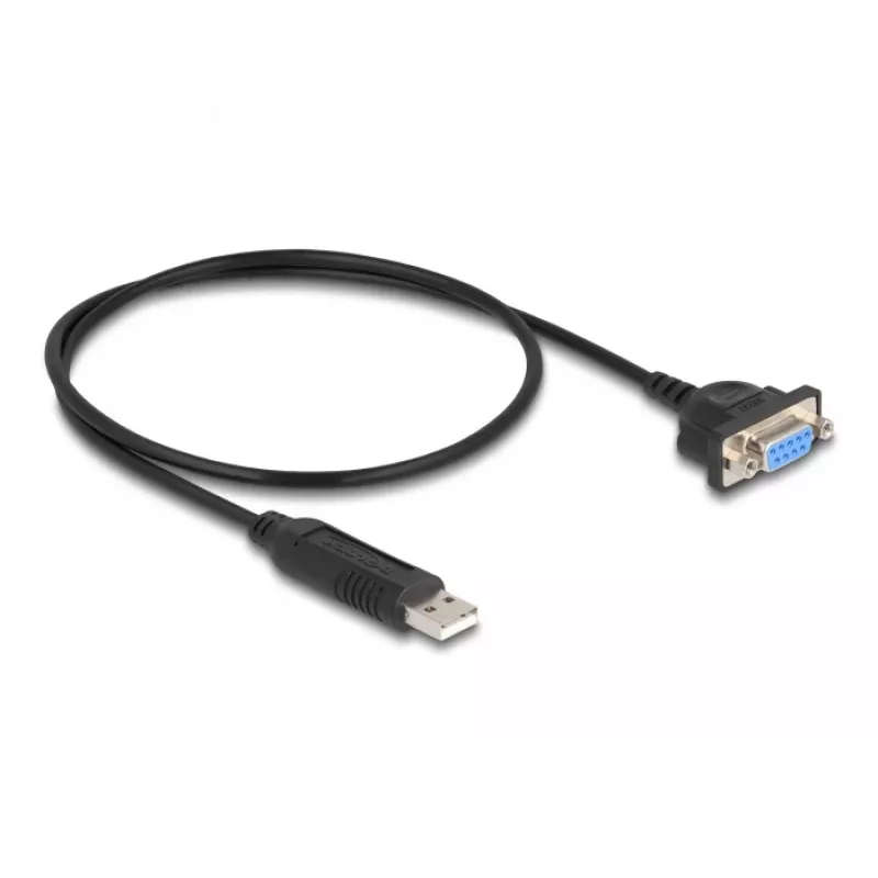 DeLOCK USB 2.0 naar serieel RS-232 adapter 50 cm FTDI zwart